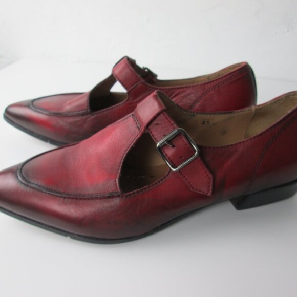 MOMA Woman Leather Oxford Mary Jane Point Toe Shoes Vintage Size EUR 41/10 US - Picture 2 of 9